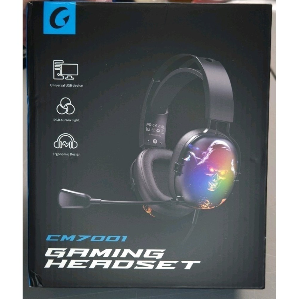 RYR 3D Gaming Headset USB Wired 3 Luminous Modes CM7001 - NIB